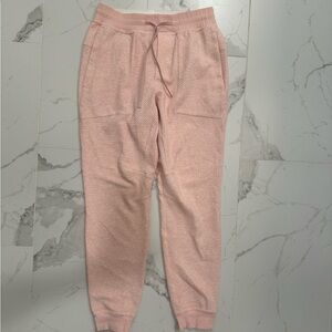 Lululemon At Ease Jogger 29" Heathered Pink Mist / White. Men’s Small.